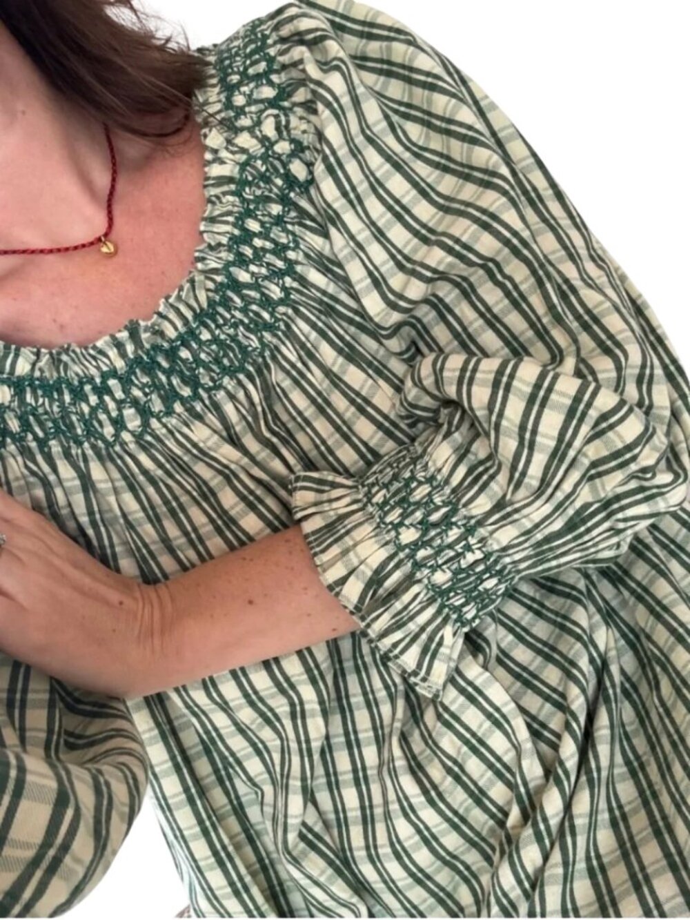 If Only If tartan flannel nightgown S1